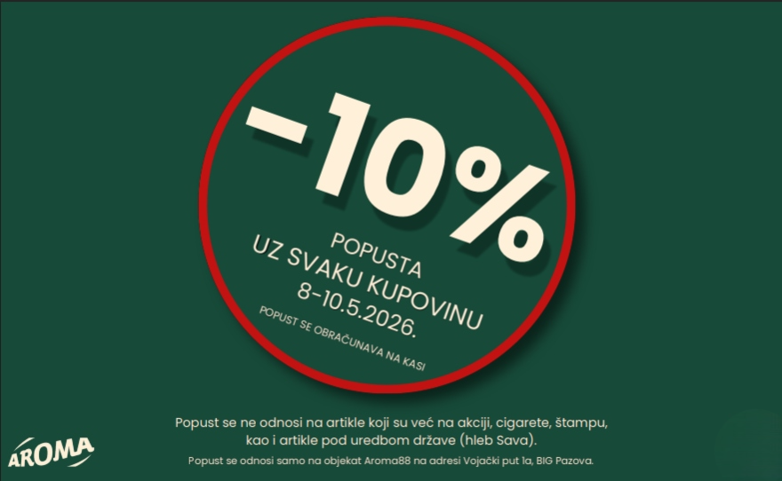 Aroma – 10% uz svaku kupovinu